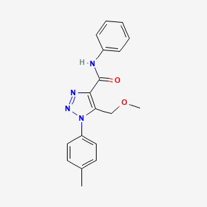 molecular formula C18H18N4O2 B4762454 5-(methoxymethyl)-1-(4-methylphenyl)-N-phenyl-1H-1,2,3-triazole-4-carboxamide 