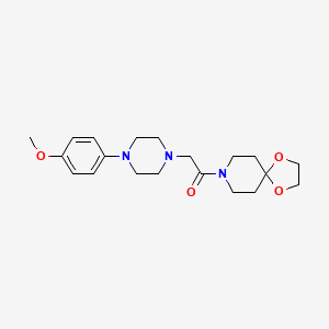 molecular formula C20H29N3O4 B4762460 8-{[4-(4-methoxyphenyl)-1-piperazinyl]acetyl}-1,4-dioxa-8-azaspiro[4.5]decane 