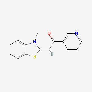 molecular formula C15H12N2OS B4762481 2-(3-methyl-1,3-benzothiazol-2(3H)-ylidene)-1-(3-pyridinyl)ethanone 