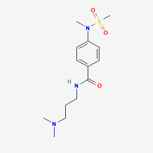 molecular formula C14H23N3O3S B4762502 N-[3-(dimethylamino)propyl]-4-[methyl(methylsulfonyl)amino]benzamide 