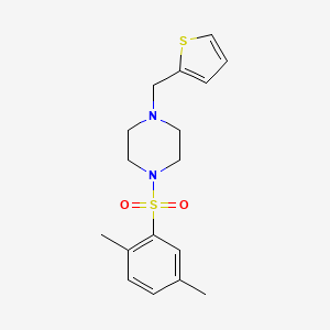 molecular formula C17H22N2O2S2 B4762524 1-[(2,5-dimethylphenyl)sulfonyl]-4-(2-thienylmethyl)piperazine 