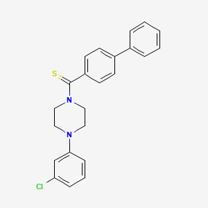 molecular formula C23H21ClN2S B4762527 1-(4-biphenylylcarbonothioyl)-4-(3-chlorophenyl)piperazine 