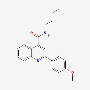 molecular formula C21H22N2O2 B4762543 N-butyl-2-(4-methoxyphenyl)-4-quinolinecarboxamide 