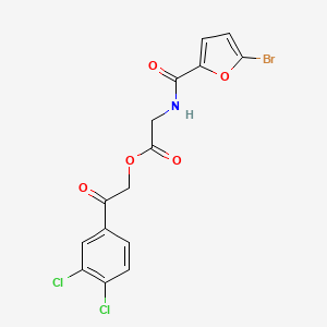 molecular formula C15H10BrCl2NO5 B4762551 2-(3,4-dichlorophenyl)-2-oxoethyl N-(5-bromo-2-furoyl)glycinate 