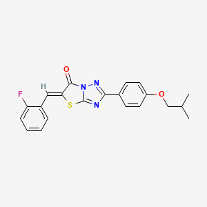 molecular formula C21H18FN3O2S B4762572 5-(2-fluorobenzylidene)-2-(4-isobutoxyphenyl)[1,3]thiazolo[3,2-b][1,2,4]triazol-6(5H)-one 