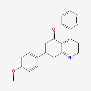 molecular formula C22H19NO2 B4762574 7-(4-methoxyphenyl)-4-phenyl-7,8-dihydro-5(6H)-quinolinone 