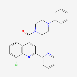 molecular formula C25H21ClN4O B4762621 8-chloro-4-[(4-phenyl-1-piperazinyl)carbonyl]-2-(2-pyridinyl)quinoline 