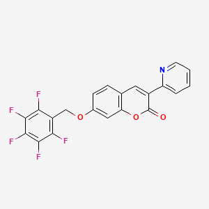 7-[(pentafluorobenzyl)oxy]-3-(2-pyridinyl)-2H-chromen-2-one