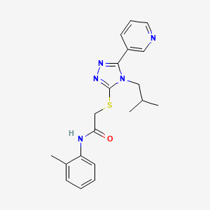 molecular formula C20H23N5OS B4762673 2-{[4-isobutyl-5-(3-pyridinyl)-4H-1,2,4-triazol-3-yl]thio}-N-(2-methylphenyl)acetamide 