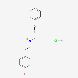 molecular formula C17H17ClFN B4762693 N-[2-(4-fluorophenyl)ethyl]-3-phenylprop-2-yn-1-amine hydrochloride 