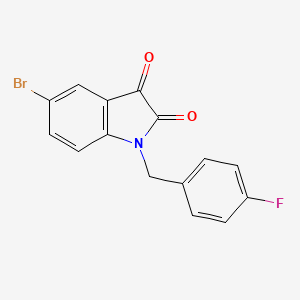 molecular formula C15H9BrFNO2 B4762712 5-bromo-1-(4-fluorobenzyl)-1H-indole-2,3-dione 
