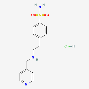 molecular formula C14H18ClN3O2S B4762718 4-{2-[(pyridin-4-ylmethyl)amino]ethyl}benzenesulfonamide hydrochloride 