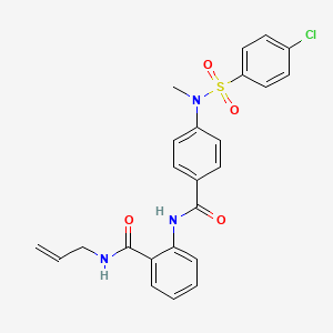 molecular formula C24H22ClN3O4S B4762744 N-allyl-2-({4-[[(4-chlorophenyl)sulfonyl](methyl)amino]benzoyl}amino)benzamide 