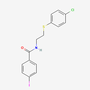 molecular formula C15H13ClINOS B4762756 N-{2-[(4-chlorophenyl)thio]ethyl}-4-iodobenzamide 