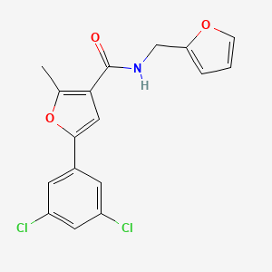 molecular formula C17H13Cl2NO3 B4762768 5-(3,5-dichlorophenyl)-N-(2-furylmethyl)-2-methyl-3-furamide 