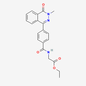 molecular formula C20H19N3O4 B4762790 ethyl N-[4-(3-methyl-4-oxo-3,4-dihydro-1-phthalazinyl)benzoyl]glycinate 