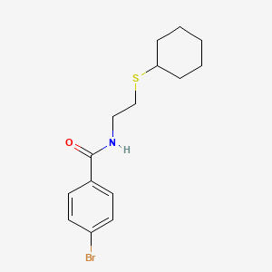 molecular formula C15H20BrNOS B4762807 4-bromo-N-[2-(cyclohexylthio)ethyl]benzamide 