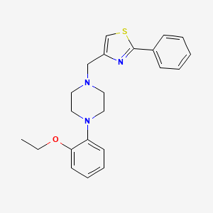 molecular formula C22H25N3OS B4762873 1-(2-ethoxyphenyl)-4-[(2-phenyl-1,3-thiazol-4-yl)methyl]piperazine 