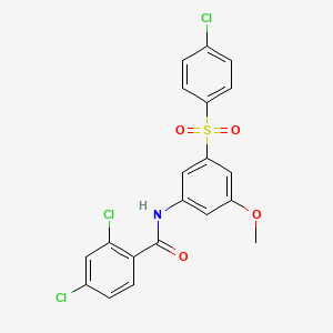 molecular formula C20H14Cl3NO4S B4762878 2,4-dichloro-N-{3-[(4-chlorophenyl)sulfonyl]-5-methoxyphenyl}benzamide 
