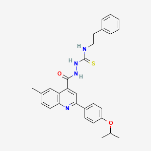molecular formula C29H30N4O2S B4762886 2-{[2-(4-isopropoxyphenyl)-6-methyl-4-quinolinyl]carbonyl}-N-(2-phenylethyl)hydrazinecarbothioamide 