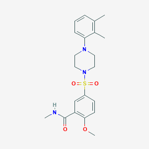 molecular formula C21H27N3O4S B4762903 5-{[4-(2,3-dimethylphenyl)-1-piperazinyl]sulfonyl}-2-methoxy-N-methylbenzamide 
