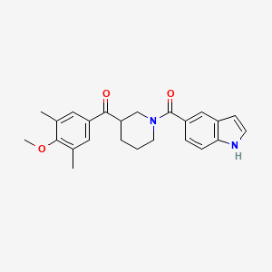 molecular formula C24H26N2O3 B4762914 [1-(1H-indol-5-ylcarbonyl)-3-piperidinyl](4-methoxy-3,5-dimethylphenyl)methanone 