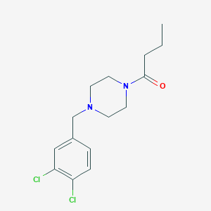 molecular formula C15H20Cl2N2O B4762921 1-butyryl-4-(3,4-dichlorobenzyl)piperazine 