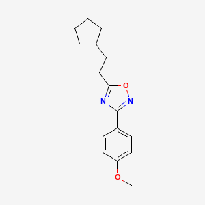 molecular formula C16H20N2O2 B4762949 5-(2-cyclopentylethyl)-3-(4-methoxyphenyl)-1,2,4-oxadiazole 