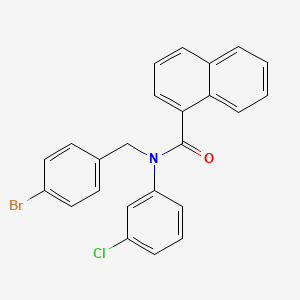 molecular formula C24H17BrClNO B4762970 N-(4-bromobenzyl)-N-(3-chlorophenyl)-1-naphthamide 