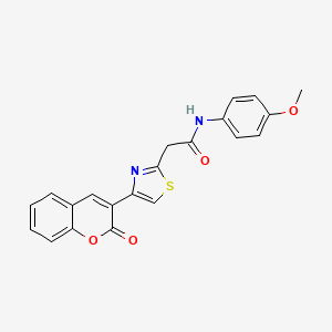 molecular formula C21H16N2O4S B4762984 N-(4-methoxyphenyl)-2-[4-(2-oxo-2H-chromen-3-yl)-1,3-thiazol-2-yl]acetamide 