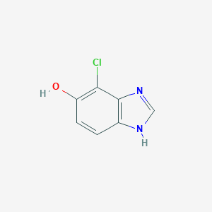molecular formula C7H5ClN2O B047630 4-氯-1H-苯并[d]咪唑-5-醇 CAS No. 124841-30-1