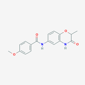 4-methoxy-N-(2-methyl-3-oxo-3,4-dihydro-2H-1,4-benzoxazin-6-yl)benzamide