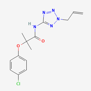 molecular formula C14H16ClN5O2 B4763016 N-(2-allyl-2H-tetrazol-5-yl)-2-(4-chlorophenoxy)-2-methylpropanamide 