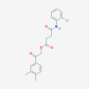 molecular formula C20H20ClNO4 B4763035 2-(3,4-dimethylphenyl)-2-oxoethyl 4-[(2-chlorophenyl)amino]-4-oxobutanoate 