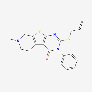 molecular formula C19H19N3OS2 B4763080 2-(allylthio)-7-methyl-3-phenyl-5,6,7,8-tetrahydropyrido[4',3':4,5]thieno[2,3-d]pyrimidin-4(3H)-one 