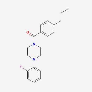molecular formula C20H23FN2O B4763091 1-(2-fluorophenyl)-4-(4-propylbenzoyl)piperazine 