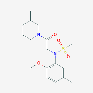 molecular formula C17H26N2O4S B4763104 N-(2-methoxy-5-methylphenyl)-N-[2-(3-methyl-1-piperidinyl)-2-oxoethyl]methanesulfonamide 