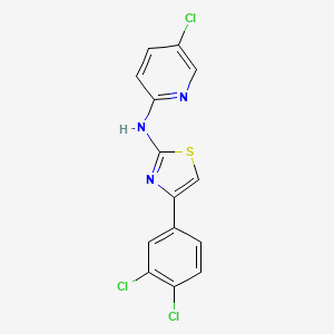 molecular formula C14H8Cl3N3S B4763133 5-chloro-N-[4-(3,4-dichlorophenyl)-1,3-thiazol-2-yl]-2-pyridinamine 