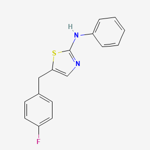 molecular formula C16H13FN2S B4763137 5-(4-fluorobenzyl)-N-phenyl-1,3-thiazol-2-amine 
