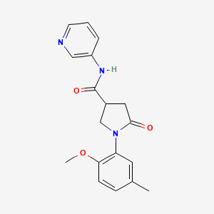 molecular formula C18H19N3O3 B4763156 1-(2-methoxy-5-methylphenyl)-5-oxo-N-3-pyridinyl-3-pyrrolidinecarboxamide 