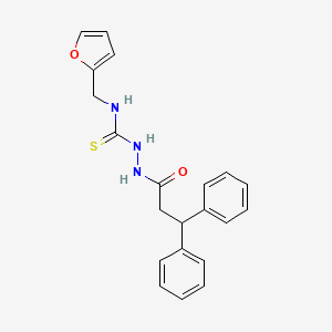 molecular formula C21H21N3O2S B4763196 2-(3,3-diphenylpropanoyl)-N-(2-furylmethyl)hydrazinecarbothioamide 