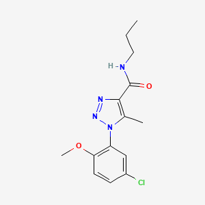molecular formula C14H17ClN4O2 B4763206 1-(5-chloro-2-methoxyphenyl)-5-methyl-N-propyl-1H-1,2,3-triazole-4-carboxamide 