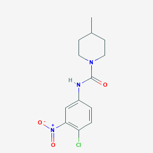 molecular formula C13H16ClN3O3 B4763223 N-(4-chloro-3-nitrophenyl)-4-methyl-1-piperidinecarboxamide 