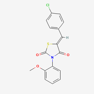 molecular formula C17H12ClNO3S B4763238 5-(4-chlorobenzylidene)-3-(2-methoxyphenyl)-1,3-thiazolidine-2,4-dione 