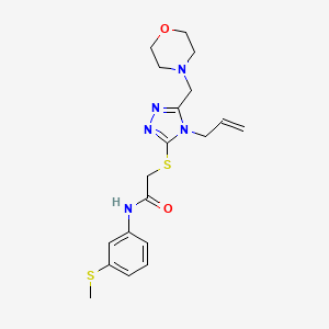 molecular formula C19H25N5O2S2 B4763252 2-{[4-allyl-5-(4-morpholinylmethyl)-4H-1,2,4-triazol-3-yl]thio}-N-[3-(methylthio)phenyl]acetamide 