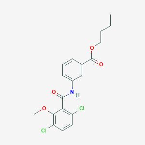 molecular formula C19H19Cl2NO4 B4763273 butyl 3-[(3,6-dichloro-2-methoxybenzoyl)amino]benzoate 