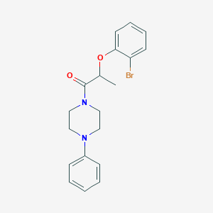 molecular formula C19H21BrN2O2 B4763332 1-[2-(2-bromophenoxy)propanoyl]-4-phenylpiperazine 