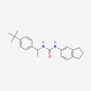 molecular formula C22H28N2O B4763455 N-[1-(4-tert-butylphenyl)ethyl]-N'-(2,3-dihydro-1H-inden-5-yl)urea 