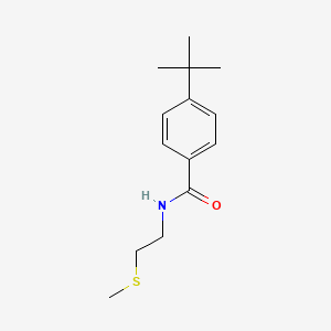 molecular formula C14H21NOS B4763471 4-tert-butyl-N-[2-(methylthio)ethyl]benzamide 