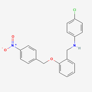 molecular formula C20H17ClN2O3 B4763478 (4-chlorophenyl){2-[(4-nitrobenzyl)oxy]benzyl}amine 